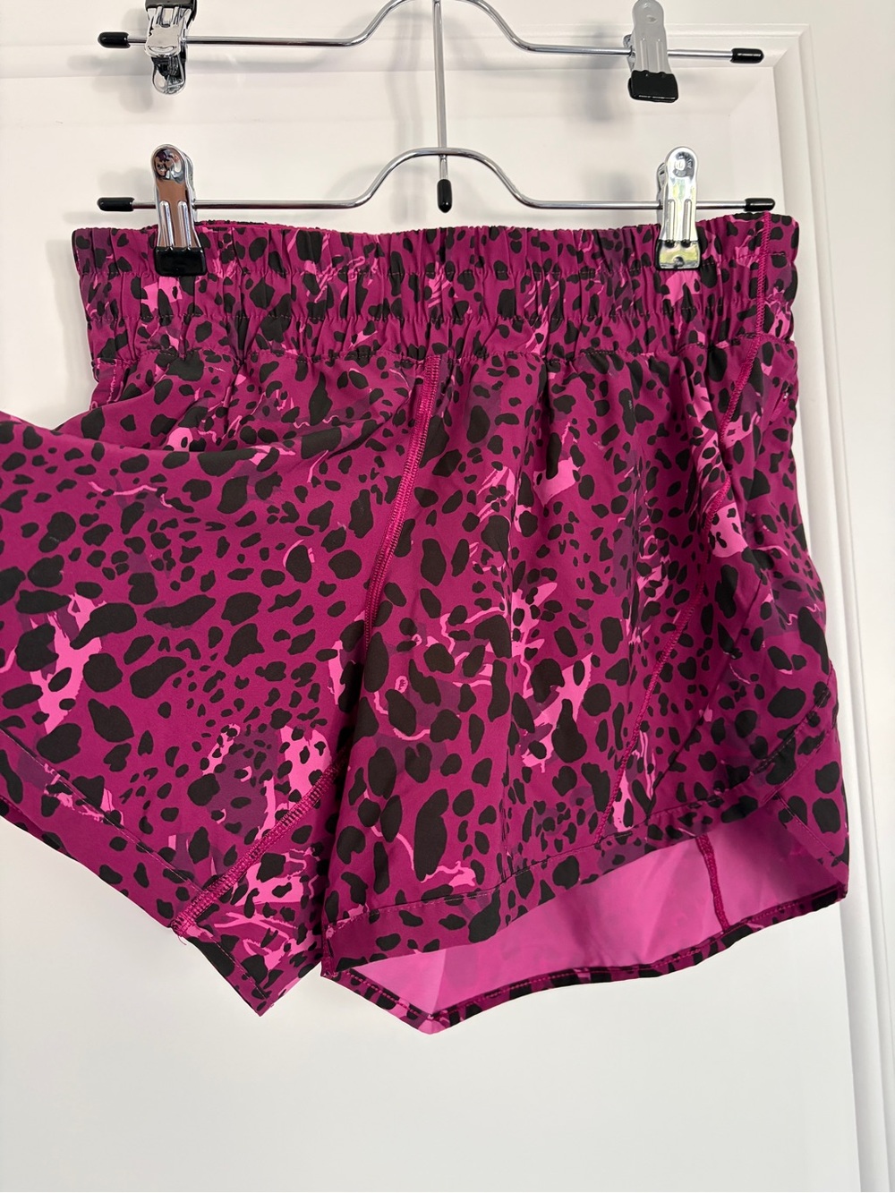 lululemon athletica Pink and Black Leopard Print Athletic Shorts
